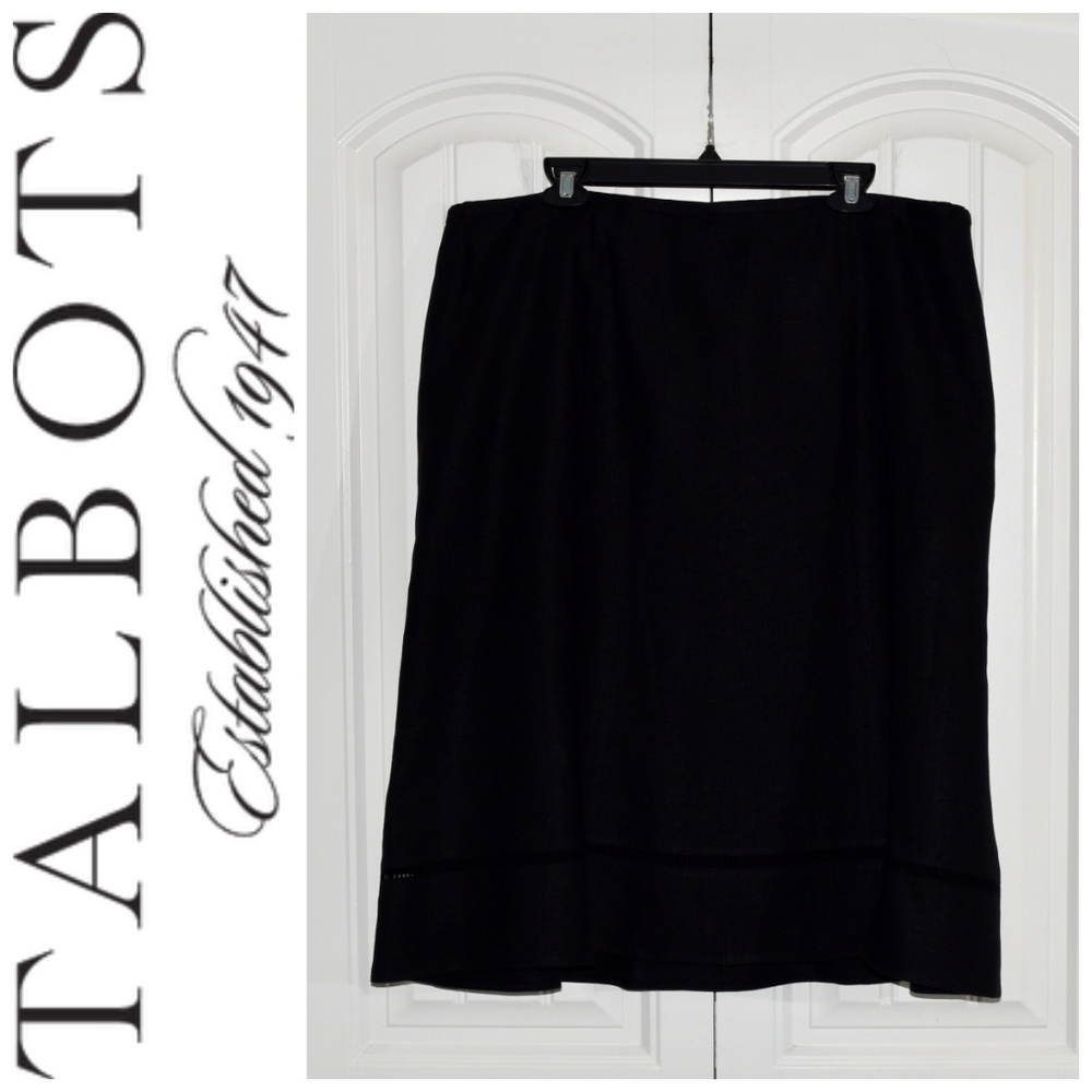 Talbots Black Knee-Length Skirt